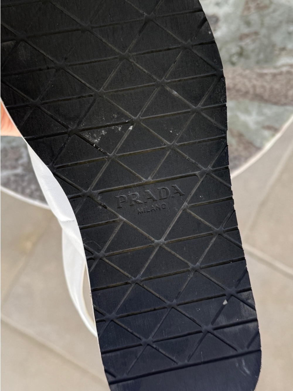 Prada White Quilted Slingback Sandals - Picture 11 of 11